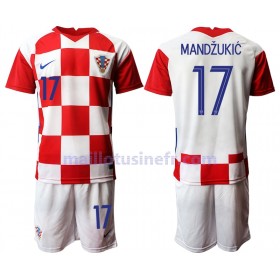 Maillot de Foot Croatie Mario Mandzukic 17 Domicile UEFA EURO 2020 - Enfant